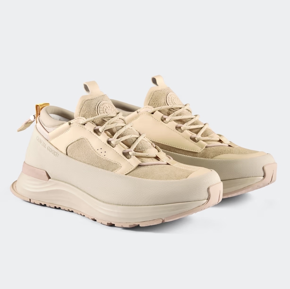 Canada Goose Women's Trailblazer Sneakers Ecru White Pink Size 9